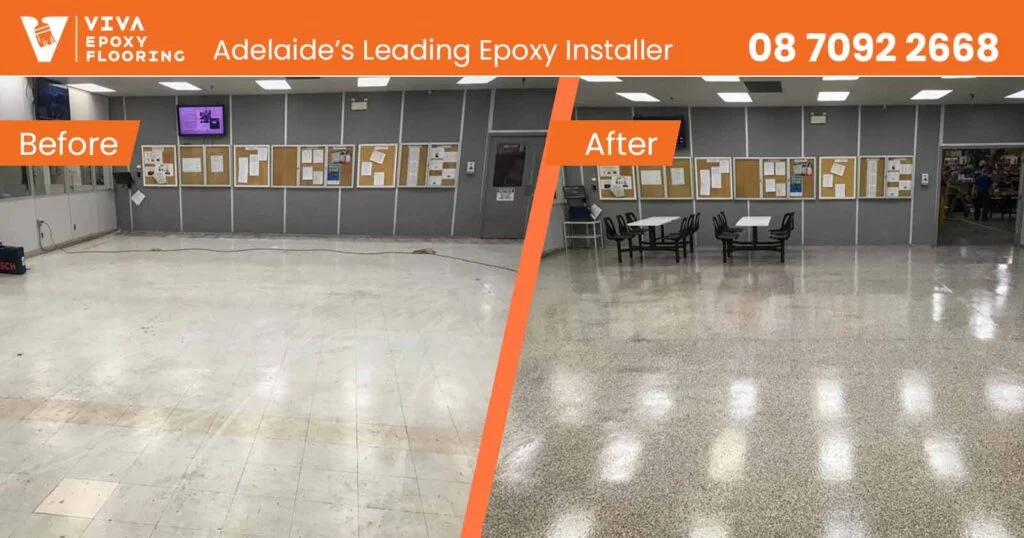 epoxy flooring before and after