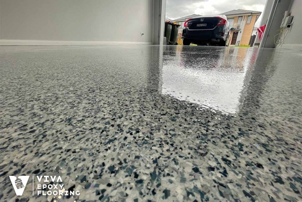 Flake epoxy floor