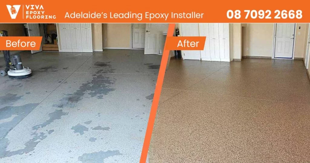 epoxy flooring before and after